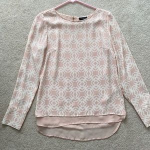LIGHT PINK/WHITE BLOUSE